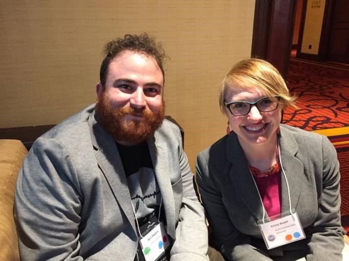 Benjamin Shapiro and Kristy Boyer  at the Computing Education for the 21st Century NSF PI Meeting.